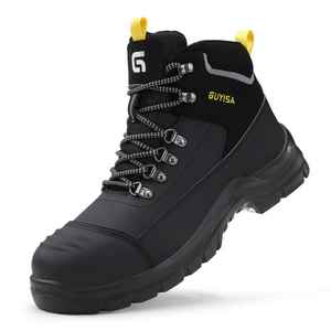 <span class=keywords><strong>Chaussures</strong></span> <span class=keywords><strong>de</strong></span> <span class=keywords><strong>sécurité</strong></span> pour hommes Guyisa, résistantes aux perforations, semelle en acier, respirantes, antistatiques, antidérapantes, tige en microfibre - Product Image 3