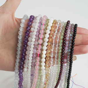 Joyería de cristal Natural personalizada de alta calidad, piedra preciosa curativa, cadena de cuentas de piedra energética, materias primas para la fabricación de pulseras - Product Image 5