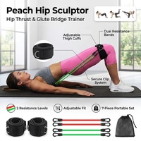 Herramienta Perfecta para Glúteos: Entrenador de Empuje de Cadera para un Trasero Firme y Curvilíneo, Banda de Resistencia de Látex, Cuerda para Dominadas, Correa para Puente de Glúteos, Fitness
