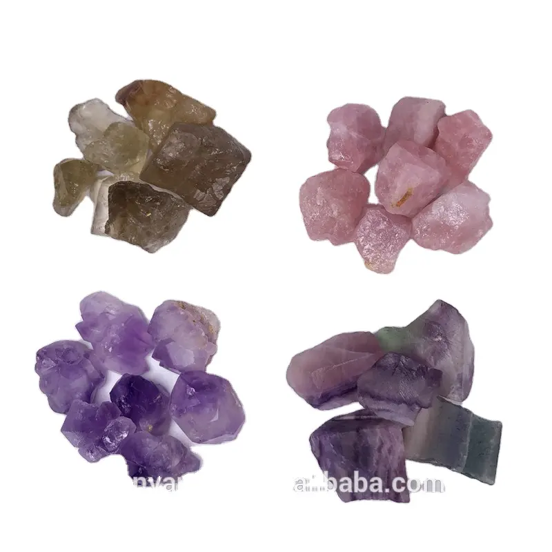 Оптовая продажа, натуральный розовый кварц, аметист, камень-сырец, кристаллы для изготовления ювелирных изделий