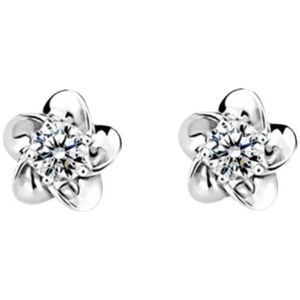 Bông Tai Hình Hoa Pha Lê Bạc Thật 925 Thời Trang Mới Bán Chạy Dành Cho Phụ Nữ Bé Gái Trang Sức Bản To Thời Trang - Product Image 1