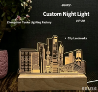 Lampe de chevet personnalisée en acrylique pour chambre à coucher, avec nom et photo imprimés, forme sur mesure, cadeau pour elle, Fête des Mères