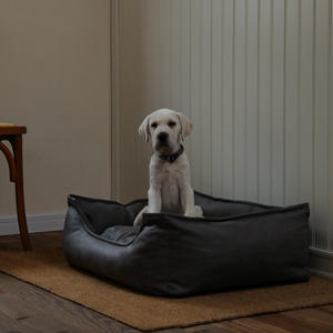 Cobello Classic Style Portable <strong>Dog</strong> Cat <strong>Bed</strong> Made Soft <strong>Tough</strong> Artificial Leather Breathable Solid Pattern Indoor Rectangle Carton - Product Image 3