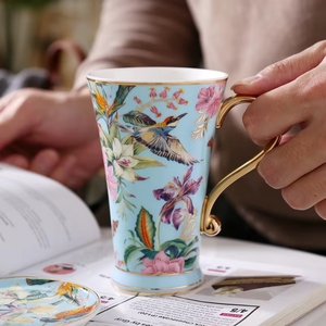 Tazza in Ceramica Stile Pastorale INS, Lusso Discreto, Lavabile in Lavastoviglie e Utilizzabile nel Microonde, Tazza da <span class=keywords><strong>Caffè</strong></span> Minimalista per Donne - Product Image 3