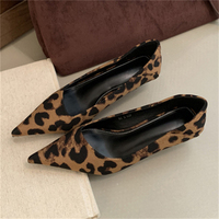 Chaussures pour femmes en cuir de créateur français personnalisées, sandales élégantes et sexy, chaussures pour femmes à imprimé léopard pour les soirées
