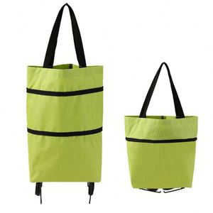 Carrito de Compras Plegable con Ruedas, Bolsa de Supermercado Portátil para el Hogar - Product Image 1