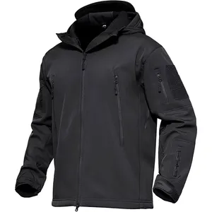 New Softshell Jacket Custom Design Winter Workwear Men's Windproof Waterproof Fleece Lined Zip Up Soft Shell Jacket