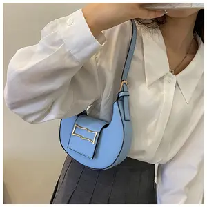 Bolso de mano de mujer de bajo precio al por mayor, bolso de un hombro para axilas, bolso informal para axilas, bolso de sillín sencillo