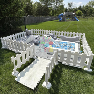 Equipo de Juegos Infantil para Exteriores, Piscina de Pelotas Portátil con Tobogán, Valla de Juego Interior Suave, Plástico para Niños Pequeños - Product Image 2