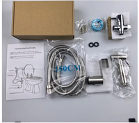 Kit de pulvérisation de bidet portatif en acier inoxydable SUS304, pistolet de toilette Shattaf musulman, kit de lavage féminin