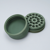 Boîte de rangement pour balles de 9 mm en plastique, capacité de 25 munitions, conception avec couvercle à vis, petite taille de poche, portable