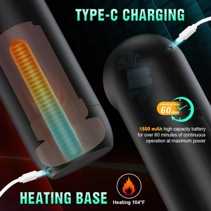 Coupe de masturbation masculine chauffante à aspiration rétractable électrique, stimulateur de la vulve, masturbateur masculin, design japonais - Product Image 3