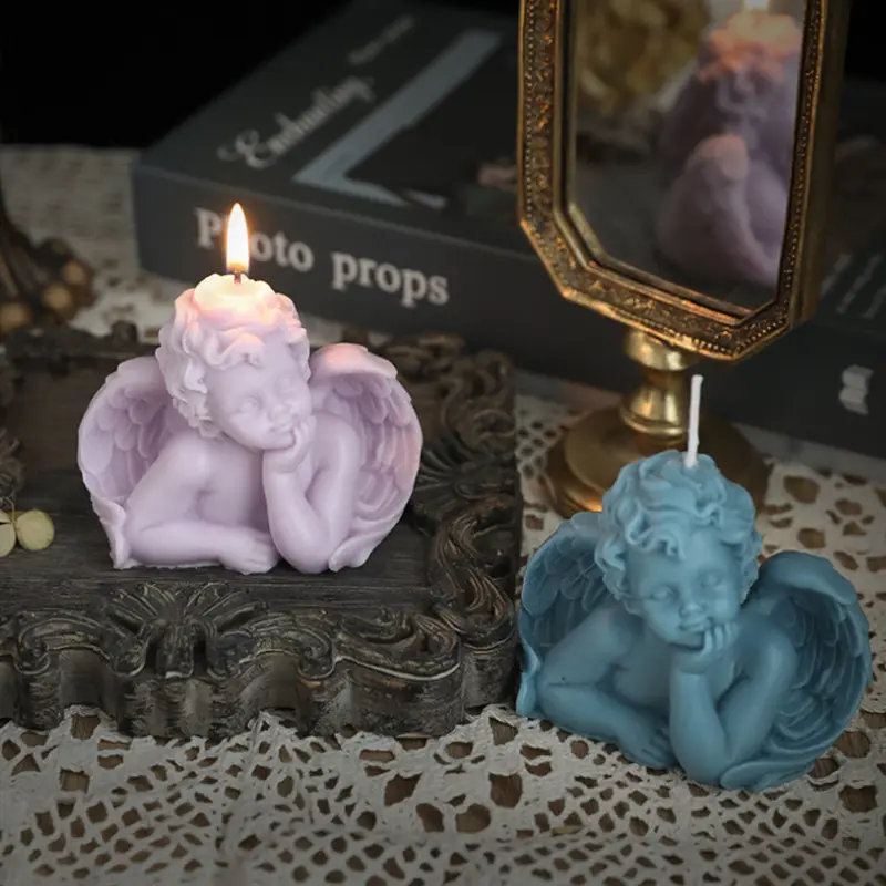 Grosir Seni Baru Lilin Malaikat Aroma Romantis Dekoratif Buatan Tangan Lucu Patung Malaikat Bayi Parafin Lilin Wangi Lilin Hadiah