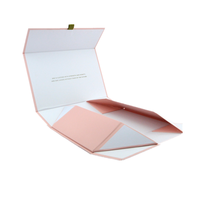 Boîte-cadeau en papier pliable, 50 pièces, boîte d'emballage plat, avec nœud rabattable, pour cadeaux