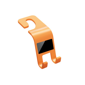 Crochet universel pour siège de voiture, crochet antidérapant en ABS pour rangement intérieur, couleur orange - Product Image 1