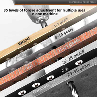 Ensemble d'outils ménagers robuste en acier à haute teneur en carbone 12V/21V, comprenant un tournevis électrique, une boîte à outils et une perceuse tout-en-un pour la réparation de matériel