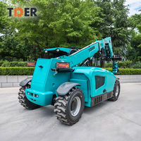 Nouveau TDER FT25 Chariot Télescopique Diesel 4x4 de 2500 kg (2,5 tonnes) avec Fourche Télescopique 1220*122*50 pour Tout-Terrain à Vendre