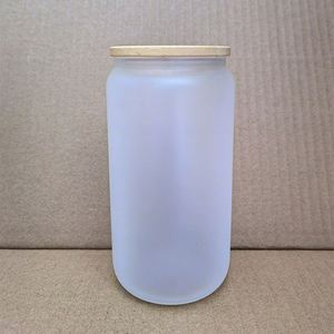 Gobelet en verre coloré sans BPA de 16 oz, 32 oz, 40 oz, 50 oz avec paille, manchon de protection en silicone, couvercle en bambou, motif léopard holographique - Product Image 2