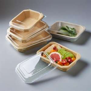 Boîte à lunch carrée en papier blanc de qualité alimentaire, recyclable et jetable, pour salade, sushi, sandwich, 16, 26, 32, 36, 40 oz - Product Image 5