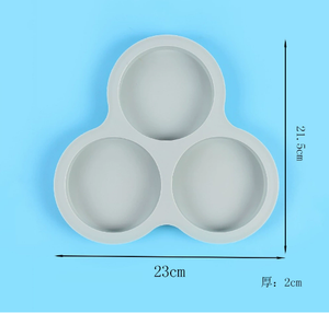 Silicone Muffin Top Chảo <span class=keywords><strong>3</strong></span> Khoang Chịu Nhiệt 450f Không Khí Nồi Chiên Trứng Chảo Cho Nướng Bánh Công Cụ Bakeware Khuôn - Product Image 5