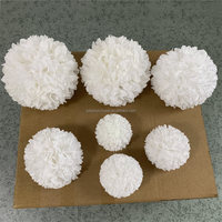 Têtes de fleurs artificielles en soie blanche L854, chrysanthèmes faits à la main, fausses fleurs réalistes pour arche de mariage, mur de fleurs DIY