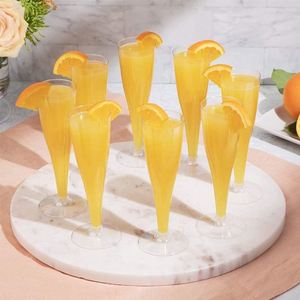 Vente en gros de verres à champagne jetables de 170 ml, gobelets en plastique transparent pour les mariages et les fêtes - Product Image 4