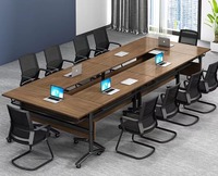Table de réunion pliable de bureau Fabricant de meubles Table de formation de réunion Table pliable avec roues Chine Métal Acier 25mm