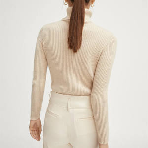 Customized Fashion Style Solid Knitted Cashmere Pullover <strong>Turtle</strong> <strong>Neck</strong> Cashmere Sweater <strong>Jumper</strong> for Women - Product Image 6