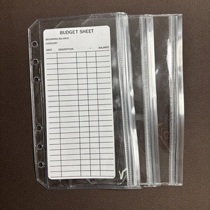 Custom personalizzato flessibile e trasparente con doppia tasca sigillata raccoglitore di risparmio porta banconote da un dollaro busta trasparente - Product Image 3