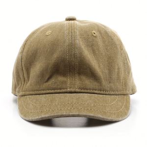 Casquette de baseball vintage personnalisée non structurée à bord court en coton lavé, style sportif, 6 panneaux, pour la vente en gros - Product Image 4