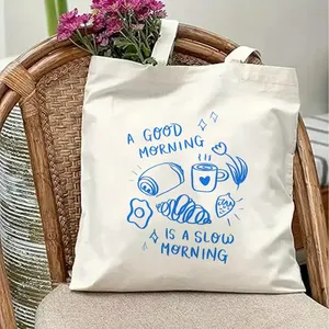 Bolsa de Lona Divertida con Diseño de Martini y Cerezas, Estilo Vintage, Reutilizable, para Llevar al Hombro o en la Mano - Product Image 3