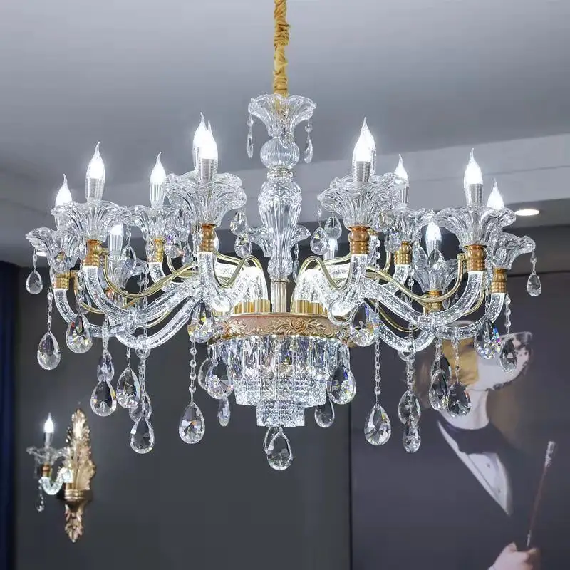Großhandel Brasilien Luxus Empire führte Kristall Kronleuchter Pendel leuchten für Haus im Wohnzimmer