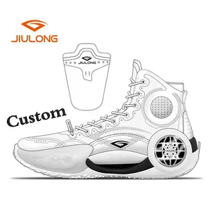 Wholesale OEM Custom men boxing shoes rubber outsole breathable sneakers white blue wrestling shoes