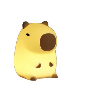 Nouvelle lampe LED veilleuse Capybara Cochon d'Inde en silicone, éclairage tactile, échelle 1/12, prise US, emballage d'origine, petite figurine jouet cadeau - Product Image 5