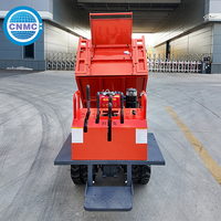 Mini-dumper sur chenilles de 3700 mm de long, 1 tonne, facile à utiliser, moteur diesel, idéal pour serres
