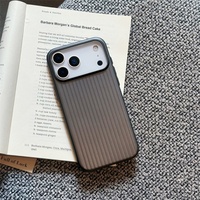 Coque de téléphone magnétique rigide en PC mat de haute qualité pour iPhone 17 14 15 16 Pro Max, avec peinture métallique et rayures 3D, antichoc