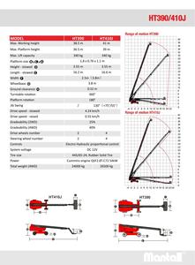 Mantall HT410J Vente en gros Plate-forme élévatrice à flèche télescopique de haute qualité Plate-forme élévatrice <span class=keywords><strong>mobile</strong></span> durable - Product Image 3