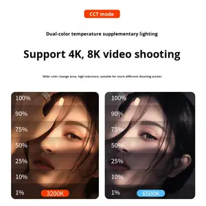 Panneau LED portable en aluminium <span class=keywords><strong>de</strong></span> qualité supérieure pour studio, <span class=keywords><strong>photo</strong></span>, vidéo, tournage en direct et éclairage photographique - Product Image 6