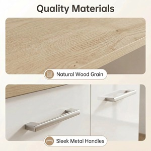 Isla de Cocina de Diseño Versátil con Armario y Lámparas Ajustables, Mueble Buffet con Encimera - Product Image 4