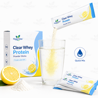 Poudre d'isolat de protéines de lactosérum clair en sachets, saveur citron, marque privée, OEM, mélange pour boisson nutritionnelle sportive