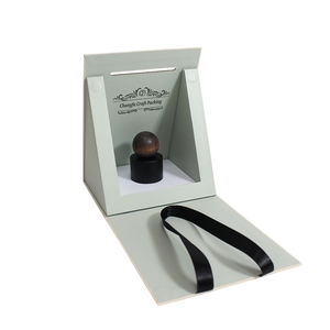 Boîte à parfum triangulaire portable haut de gamme personnalisée, écologique, étanche, avec poignée et ruban, en papier spécial de pâte de bois de qualité supérieure - Product Image 1