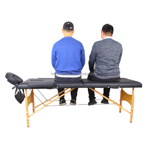 Table de massage portable réglable en bois, vente directe d'usine, pour <span class=keywords><strong>spa</strong></span>, salon, hôtel, en cuir PVC PU - Mobilier de salon de qualité - Product Image 4