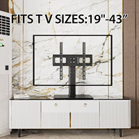 Support TV pivotant et rotatif en acier laminé à froid avec réglage de la hauteur par LED, compatible avec les téléviseurs jusqu'à 55 pouces