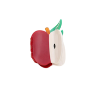 Pince à cheveux polyvalente en acétate motif pomme fraise, color block personnalisé, pour femme