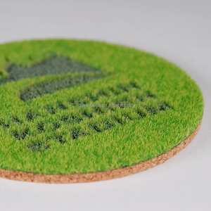 Posavasos de isla 2024 con logotipo personalizado, taza de té y café, posavasos botánico redondo, posavasos de corcho de Golf bordado para jardín de hierba - Product Image 2