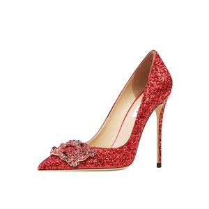 2024 nuove scarpe da donna <span class=keywords><strong>con</strong></span> <span class=keywords><strong>tacchi</strong></span> alti da donna Glitter Glitter argento per feste nuziali - Product Image 1