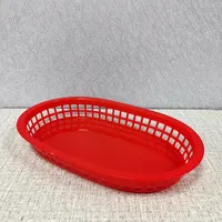 אדום גדול פלסטיק מטבח אחסון מסעדת מזון מהיר הגשת סל