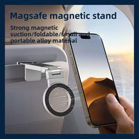 Nouveau support de téléphone et tablette universel magnétique en alliage d'aluminium pour voyage, rotation à 360 degrés, design pliable et portable