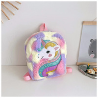 Nouveau dessin animé brodé arc-en-ciel cheval en peluche sac à dos léger filles sac à dos licorne Style licorne sacs en peluche Animal sac