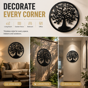 Service OEM Décoration murale en métal Arbre de <span class=keywords><strong>vie</strong></span>, Silhouettes d'animaux - Décoration murale artisanale en fer découpée au laser sur mesure - Product Image 4